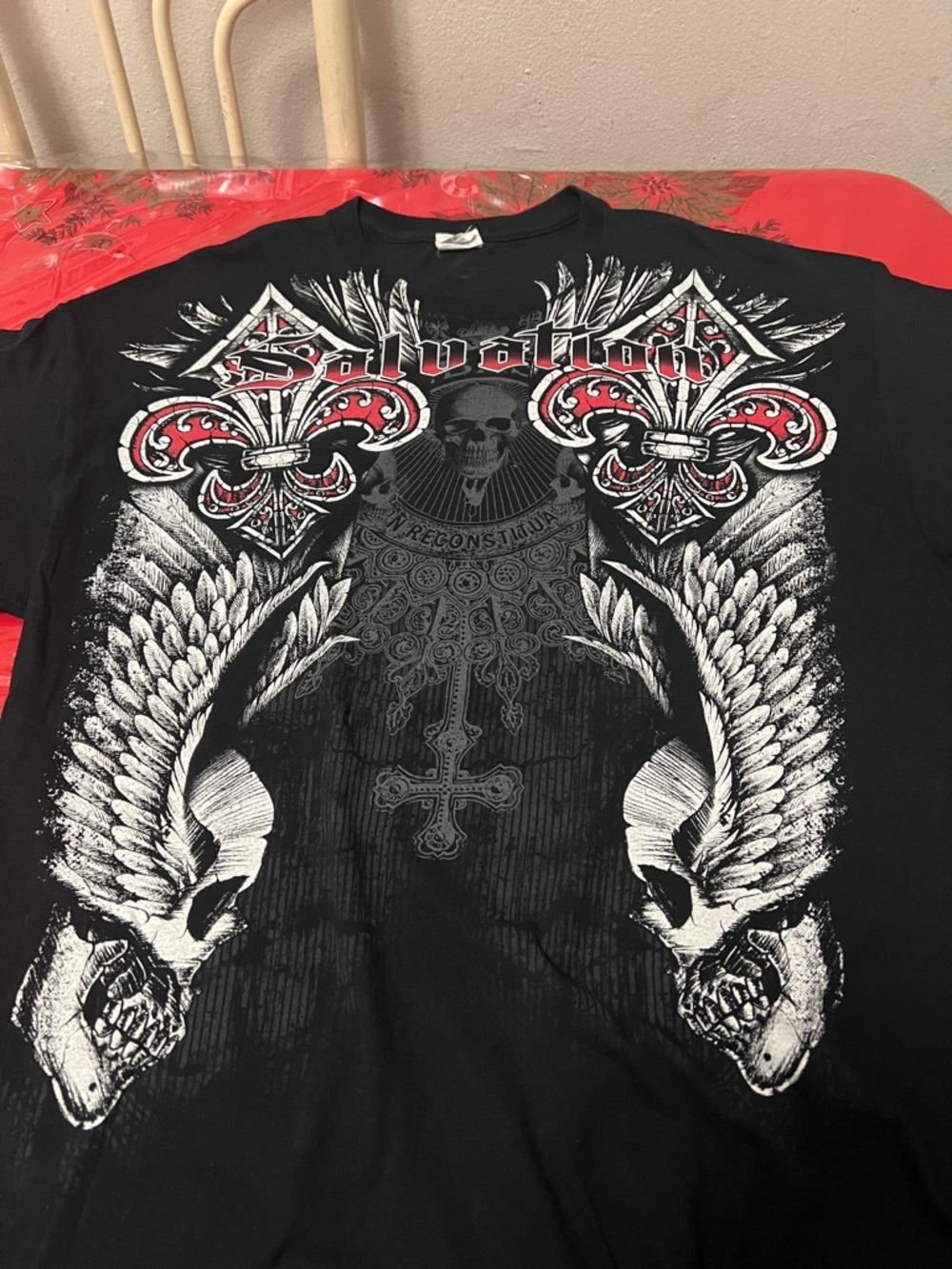 Salvation Winged Skulls Graphic Print  T-Shirt Gildan  Mens Size XL - Picture 3 of 9
